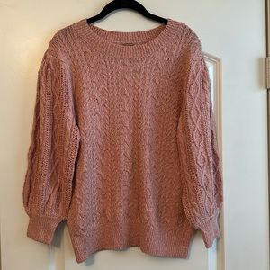 Free People Pink Knit Sweater